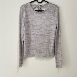 Pre-loved! H&M Heathered Gray Backless Knit Long Sleeve Top!